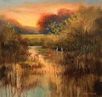 Tahir Bilal Ummi, 18 x 18 Inch, Oil on Canvas, Landscape Painting, AC-TBL-129 Tahir Bilal Ummi, 18 x 18 Inch, Oil on Canvas, Landscape Painting, AC-TBL-129